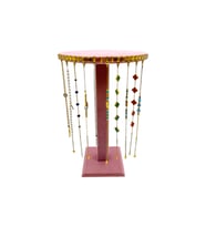 Ay Model Bileklik Tesbih ve Zincirlik Standı Pembe