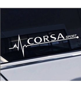 corsa Nabız Kalp atışı sticker 2 adet kelebek cam