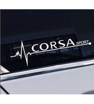 corsa Nabız Kalp atışı sticker 2 adet kelebek cam