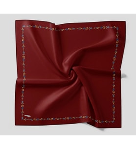 Bonjela Soft Eşarp Minimal Çiçek Desen Bordo