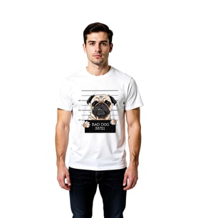 Kötü Köpek Kodu Baskılı Erkek Tişört
