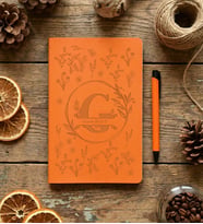 Kişiye Özel G Harfli İsimli Defter Doğum Günü Hediyesi (Turuncu)