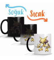 Pokemon Alakazam Sihirli Kupa Bardak Porselen