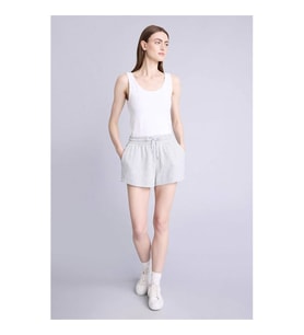 Defacto Regular Fıt Gri Kadın Şort C7600AX/GR93