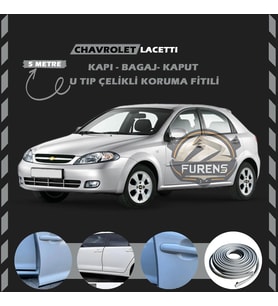 Chavrolet Lacetti Oto Araç Kapı Koruma Fitili 5metre Parlak Gri Renk