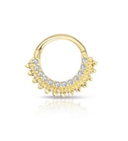 Modelli Sıra Taşlı Altın Helix Piercing (Gold)