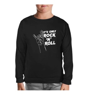 It's Rock N Roll Siyah Çocuk Sweatshirt
