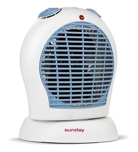 SUNDAY TURBO FANLI ISITICI OVAL OSİLASYONLU (Beyaz)