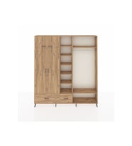 Arges Gardrop 12 Raflı 2 Çekmeceli 2 Askılı 220x30x243 Çam-Çam