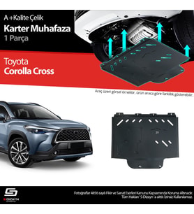 S-Dizayn Toyota Corolla Cross Çelik Karter Muhafaza 2022 Üzeri A+ Kalite (Karışık)