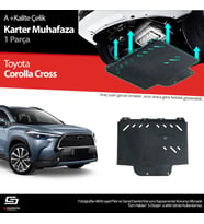 S-Dizayn Toyota Corolla Cross Çelik Karter Muhafaza 2022 Üzeri A+ Kalite (Karışık)