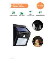 Technojet 20 Ledli Hareket Sensörlü Güneş Enerjili Şarj Olabilen Bahçe Aydınlatma Lambası DışMekan