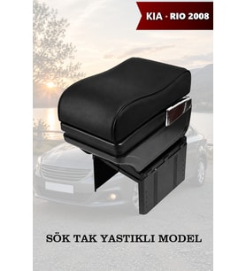 kia rio 2008 kol dayama Siyah geniş model Lüks Yastıklı Deri