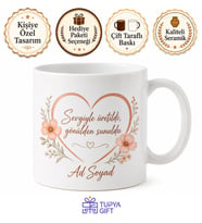 Crafted With Love Temalı Sevgiyle Üretildi Kupa Bardak Hediye