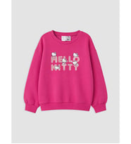 LCW Kids Fuşya Hello Kitty Baskılı Kız Çocuk Sweatshirt