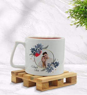 BK Gift Kişiye Özel İsimli Fotoğraflı Middle Beyaz Kupa Bardak Model 1
