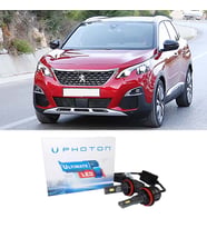 Peugeot 3008 Led Xenon Sis Far Ampulü H11 Ultimate 9500 Lumens Yeni Seri Beyaz 2016+