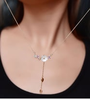 Papatya Silver 925 Ayar Gümüş Kardelen Çiçeği Kolye (Rose)