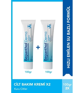 Bepanthol Cilt Bakım Kremi 100 gr 2li Paket Nemlendirici B5 Vitamini İçeren Tüm Cilt Tiplerine Uygun