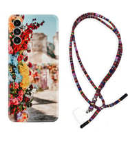 Samsung A23 A31 A32 A50 A51 A52 A53 A70 Kılıf Boyun Asklı Rasta Silikon Gerçek Çiçekler 1743