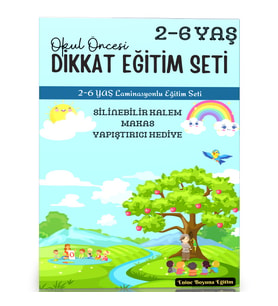 Okul Öncesi 2-6 Yaş Dikkat Eğitim Seti (Laminasyonlu Eğitim Seti)