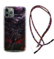 Apple iPhone 11 12 13 14 Pro Max Kılıf Boyun Asklı Rasta Silikon Dark Deer 1786