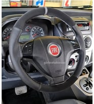 Fiat Fiorino Dikme Direksiyon Kılıfı Noktalı-Alkantra Gri Yüzüklü