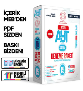 2026 3 Adım YKS-AYT Sözel MEBİ Özgün Sorular 15li Deneme Fasikül Paketi Video Çözümlü BASKI ÜCRETİ