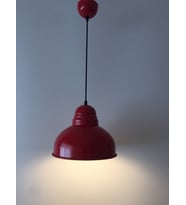 RIOLIGHT KIRMIZI İÇİ BEYAZ TEKLİ METAL SARKIT ÇAP: 30CM (Siyah)