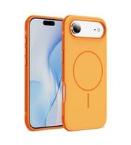 iPhone 17 Air Uyumlu Magsafe Destekli Manyetik Telefon Kılıfı – Darbe Emici, Kaymaz (Turuncu)