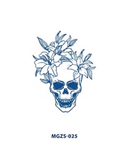 MGZS-025 YARI KALICI KURUKAFA ÇİÇEK DESEN DÖVME-TATTO