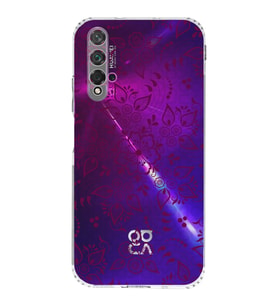 Huawei Nova 5t  Kamera korumalı Kapak Nostalji Desen Tasarımlı  Şeffaf Kılıf