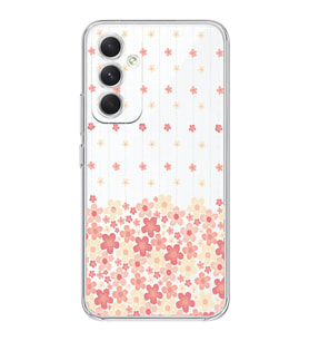 Samsung Galaxy A25 Uyumlu Çiçek Desenli Şeffaf Telefon Kılıfı