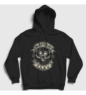 Presmono Unisex Siyah XXXV Motörhead Kapüşonlu Sweatshirt 69570tt