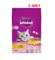 Whiskas Tavuklu Sebzeli Kuru Kedi Maması 300 Gr*5 ADET