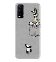 Vivo Y20 Kılıf Silikon Desen Özel Seri Pandalar 1798
