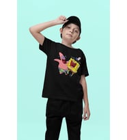 Süngerbob Ve Patrick Baskılı Unisex Çizgi Film Çocuk Tişört (1-12 Yaş)