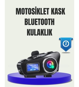 Northcity IP65 Suya Dayanıklı Kask Bluetooth Kulaklık - FM Radyo ve LCD Ekranlı Yüksek Performanslı Motosiklet Kulaklığı