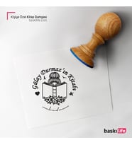 Kadın Kişiye Özel Kitap Damgası Kitap Mührü Kaşe Kitap Mühür Özel Damga 485