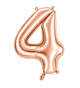 4 Rakam Folyo Balon Rose Gold Rengi (100 cm)