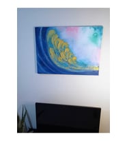 50×70 Tuval Üzerine Absürd Tablo (Mavi)