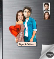 Kişiye Özel Sevgili Ahşap Magnet -1