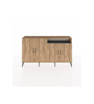 Arges Konsol 6 Raflı 4 Kapaklı 176x30x99 Çam-Çam/Antrasit