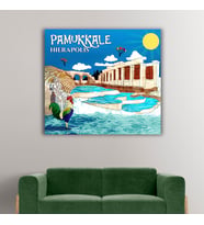 Pamukkale Tasarımlı Kanvas Tablo