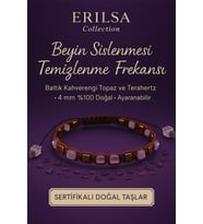 Sertifikalı Beyin Sislenmesi Temizlenme Frekansı Bilekliği – Baltık Kahverengi Topaz ve Terahertz (Çok Renkli)