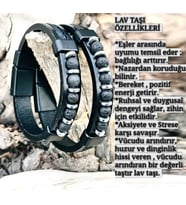 LAV DERİ EL YAPIMI ÇİFT BİLEKLİK