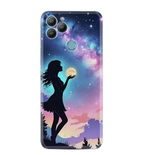 GM22 Kılıf HD Resim Baskılı Woman in Moon StKd -005