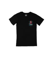 Derby Girl Cep Logo Tasarımlı Siyah Tişört