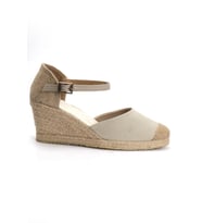 Gerçek Elişi Bej Kadın Dolgu Topuk Espadril Handmade