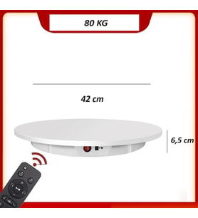 Ürün ve Stüdyo Katalog Çekimi için Kumandalı Şarjlı Dönen Stand 80 KG